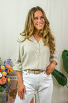 Milia Linen Blouse - Beige