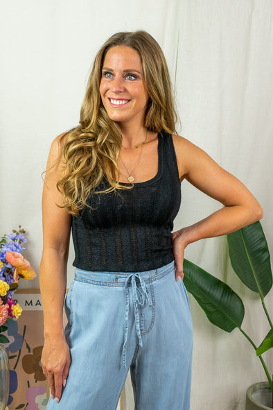 Beauty Glitter Top - Black