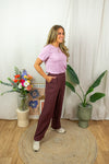 Celest Pants - Dark Bordeaux