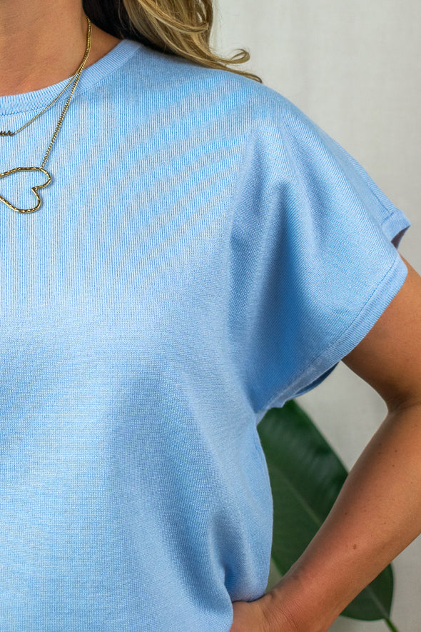 Mila T-Shirt - Chambray Blue