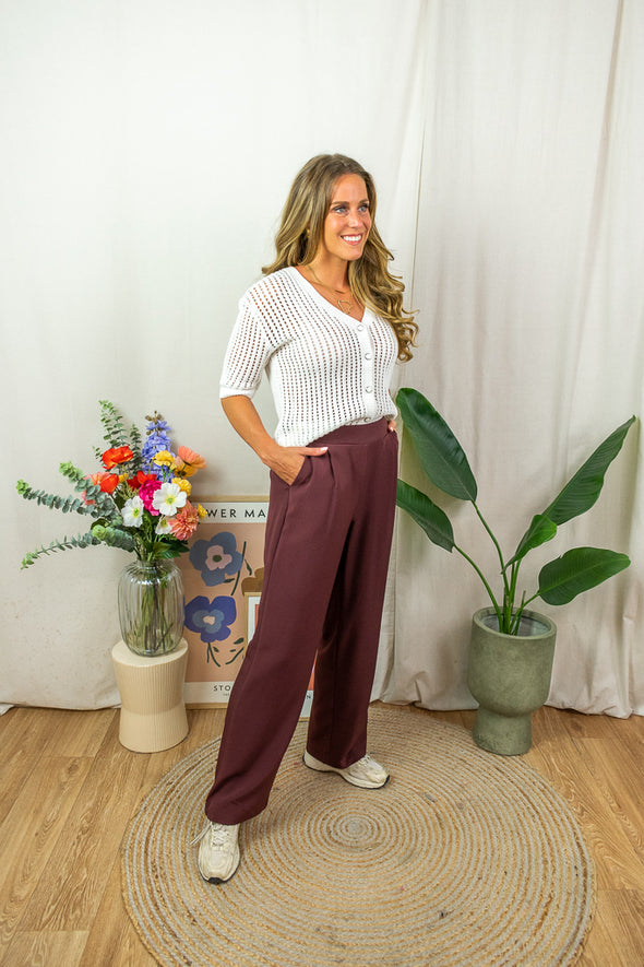 Celest Pants - Dark Bordeaux