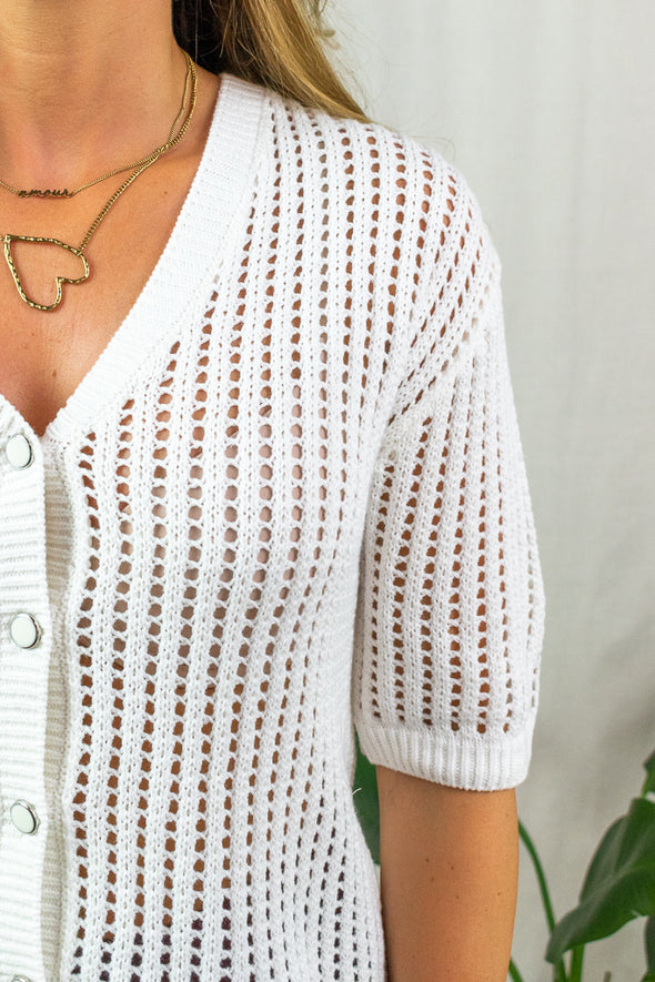 Solar Cardigan - White