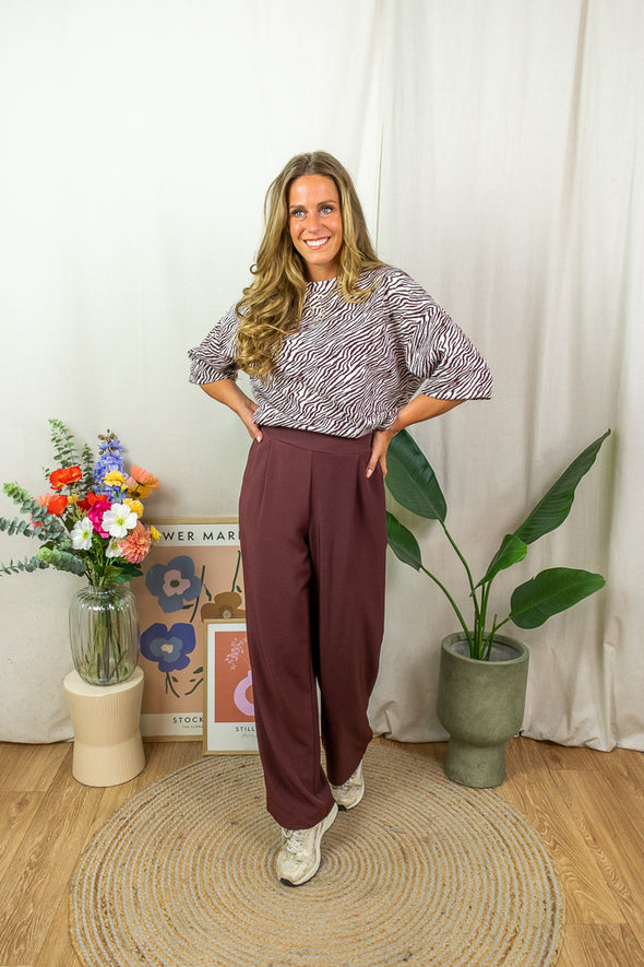 Celest Pants - Dark Bordeaux