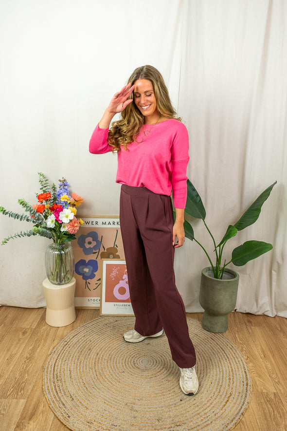 Celest Pants - Dark Bordeaux
