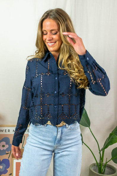 Jojo Blouse - Navy