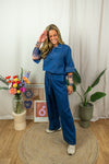 Pin Blouse - Dark Denim