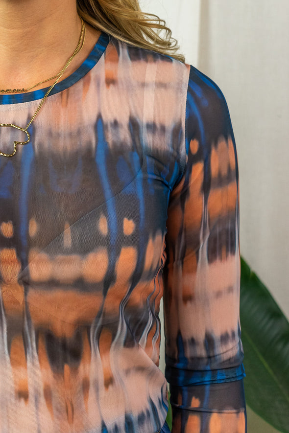 Melida Mesh Top - Print