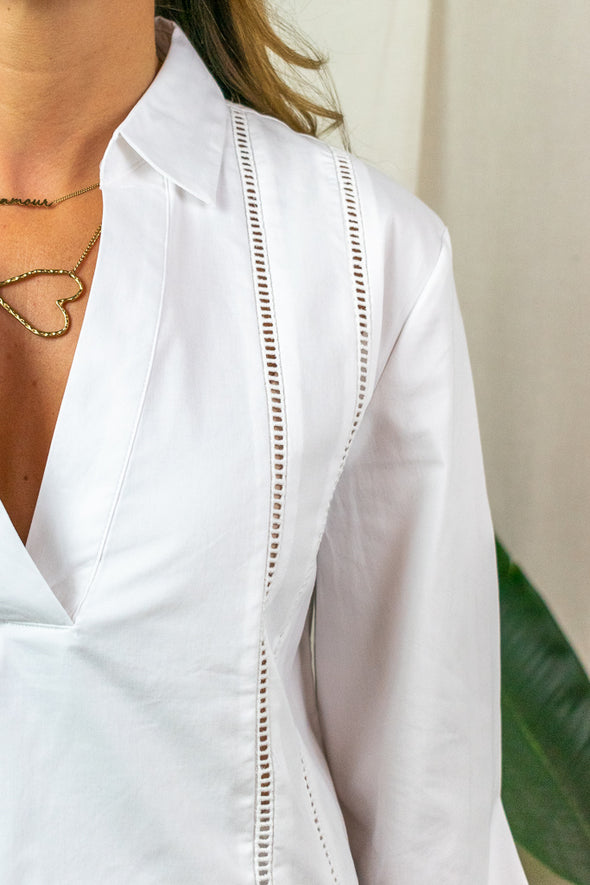 Mio Lace Shirt - White