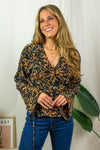 Sienna Wrap Blouse - Camel