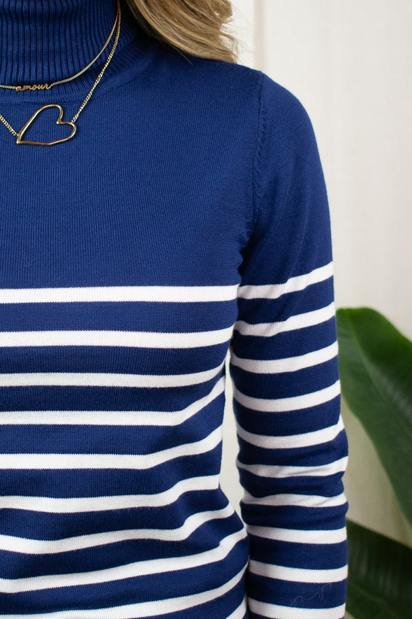 Mila Rollneck - Marine Blue