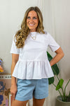 Mio Bow Blouse - White