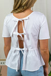 Mio Bow Blouse - White