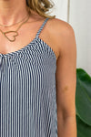 Zalinda Dress - Striped Black
