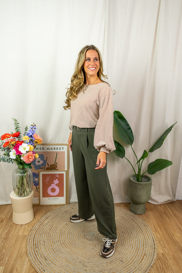 Geggo Belt Pants - Khaki