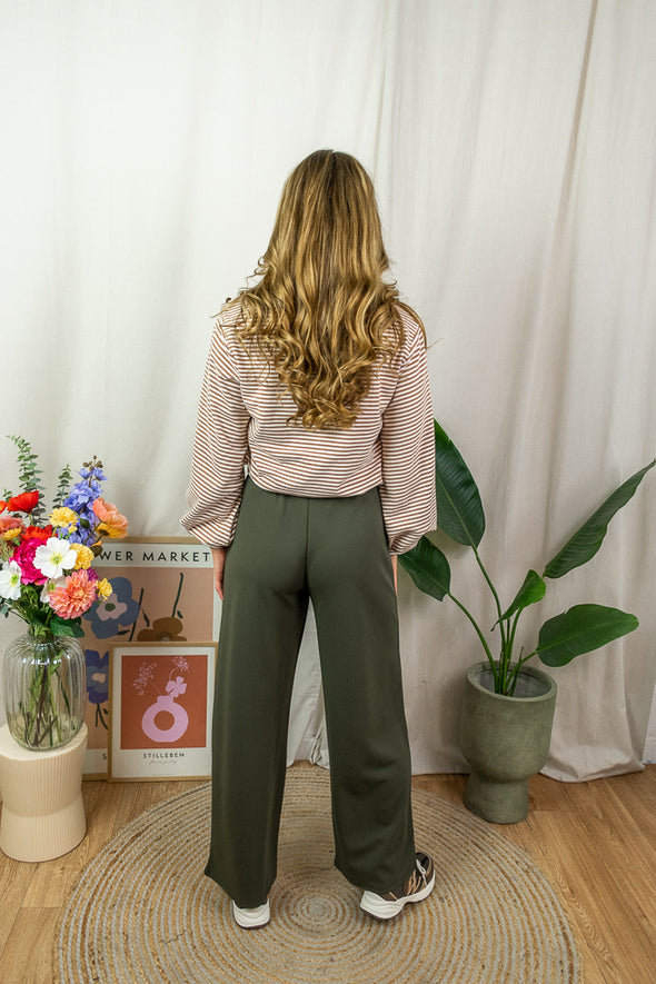 Geggo Belt Pants - Khaki