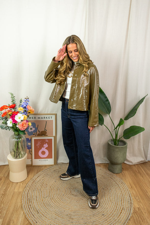 Merry Coated Jacket - Olive