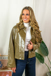 Merry Coated Jacket - Olive