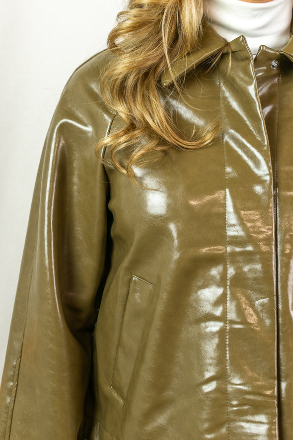 Merry Coated Jacket - Olive