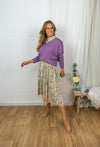 Mila V-neck Pullover - Mulberry