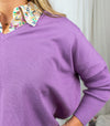 Mila V-neck Pullover - Mulberry
