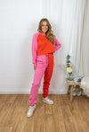 Moffo Sweater - Red & Pink