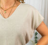 Rahima Knit T-Shirt - Beige