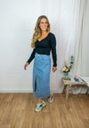Plum Heart Neck Top - Black