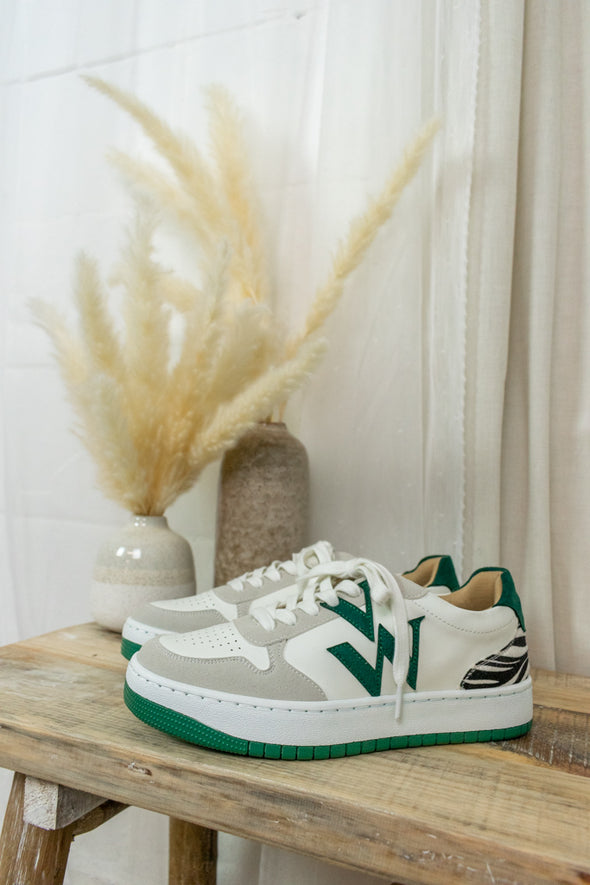 Esmee Sneakers - Green Zebra
