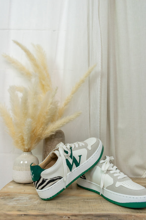 Esmee Sneakers - Green Zebra
