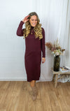 Mila Long Dress - Wine