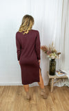 Mila Long Dress - Wine