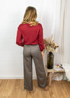 Regina Shimmer Pullover - Red