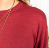 Regina Shimmer Pullover - Red