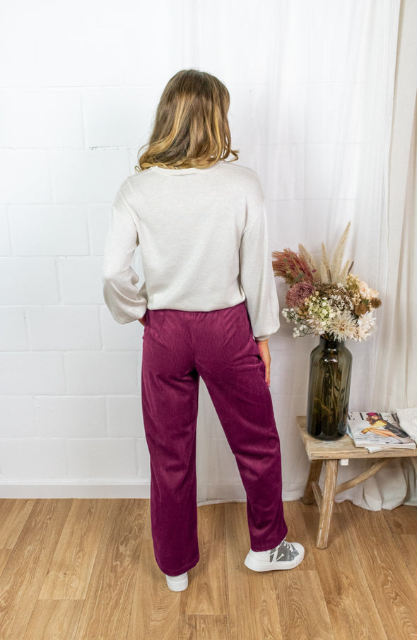 Regina Shimmer Pullover - Ecru