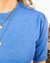 Mila Knit T-Shirt - Blue