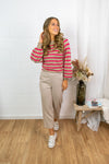 Mala Pullover - Pink Stripes