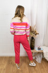 Elanor Pullover - Pink Stripes