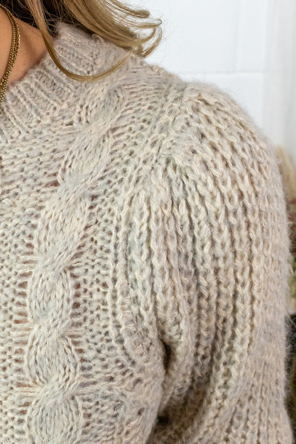 Indra Cable Knit - Beige