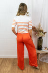 Lizza Striped T-Shirt - Orange