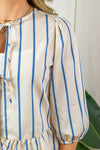 Kotrina Blouse - Blue Stripe