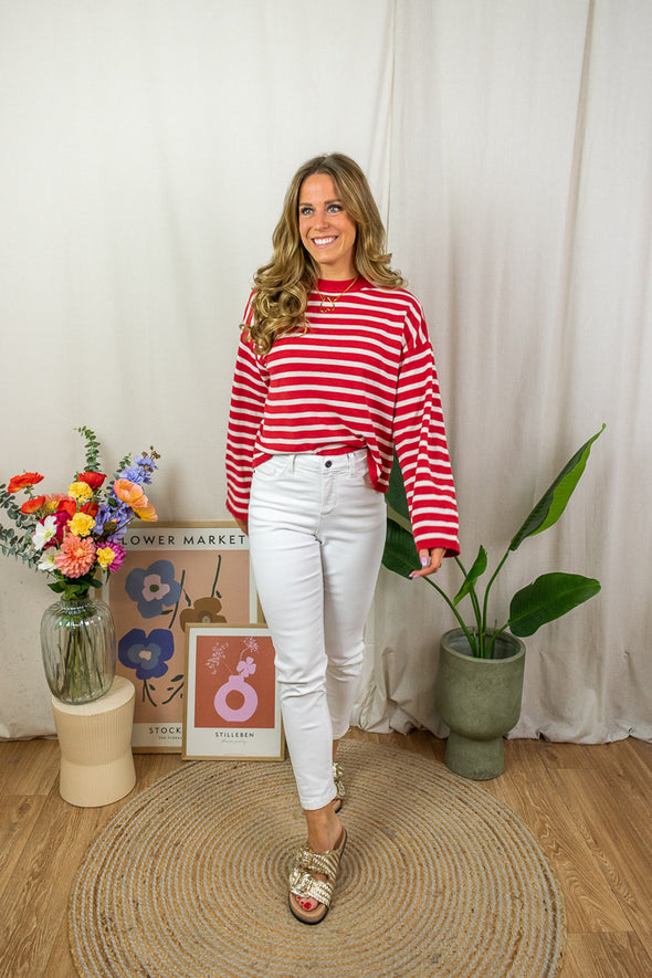 Mille Striped Knit - Red