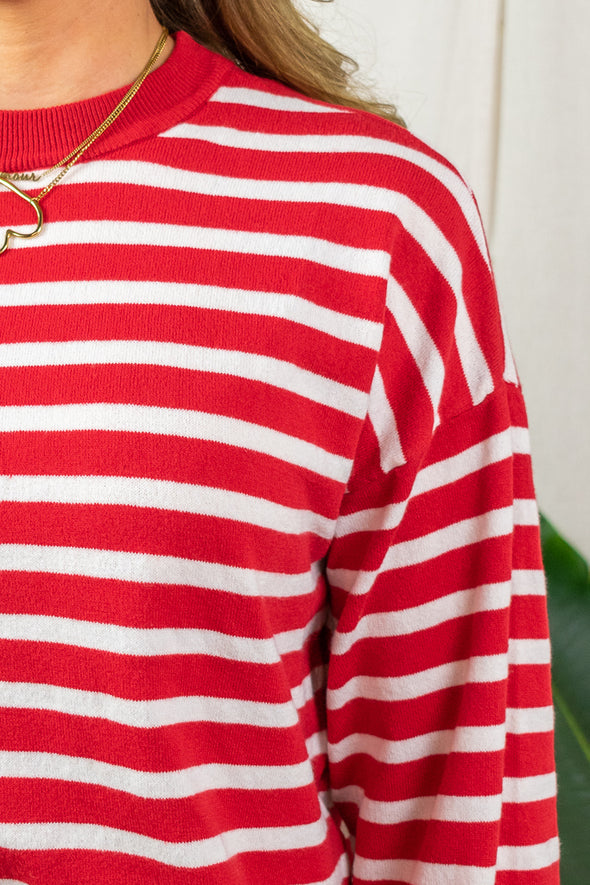 Mille Striped Knit - Red