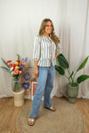 Kotrina Blouse - Blue Stripe