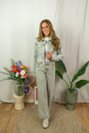 Fay Cropped Jacket - Washed Khaki