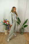 Fay Cropped Jacket - Washed Khaki