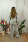Fay Cropped Jacket - Washed Khaki