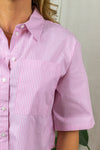 Mio Cropped Blouse - Pink