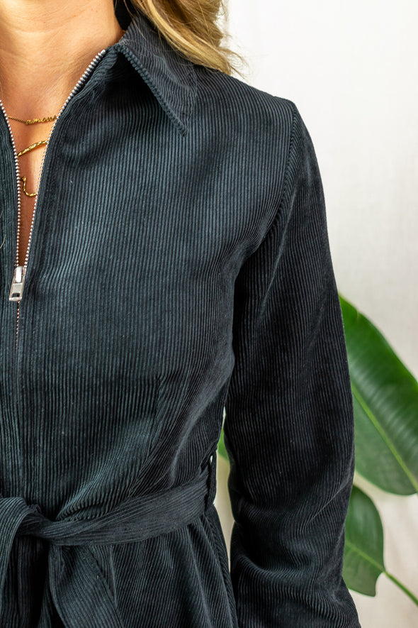 Ulla Corduroy Dress - Black