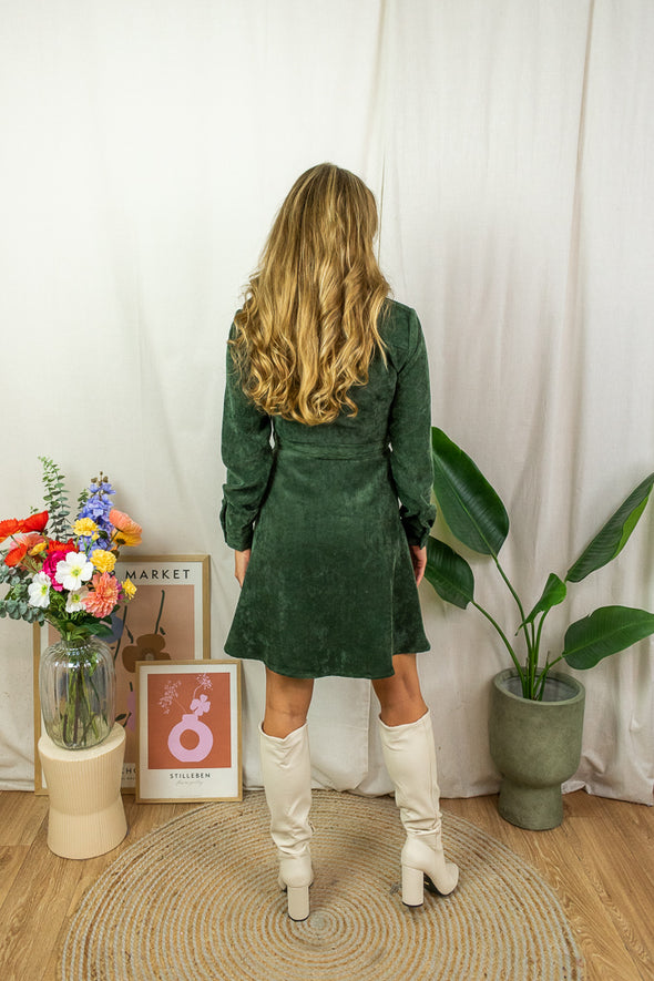 Ulla Corduroy Dress - Green