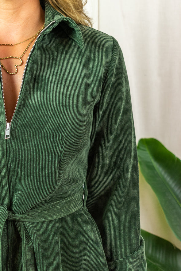 Ulla Corduroy Dress - Green